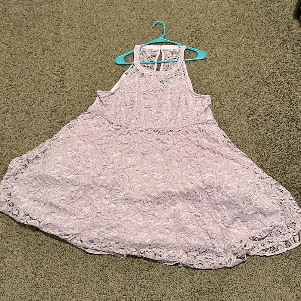 Brand new light purple lace halter skater dress. Size 20 new with tags.